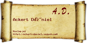 Ackert Dániel névjegykártya